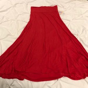 Dark Coral/ Red LulaRoe Maxi Skirt